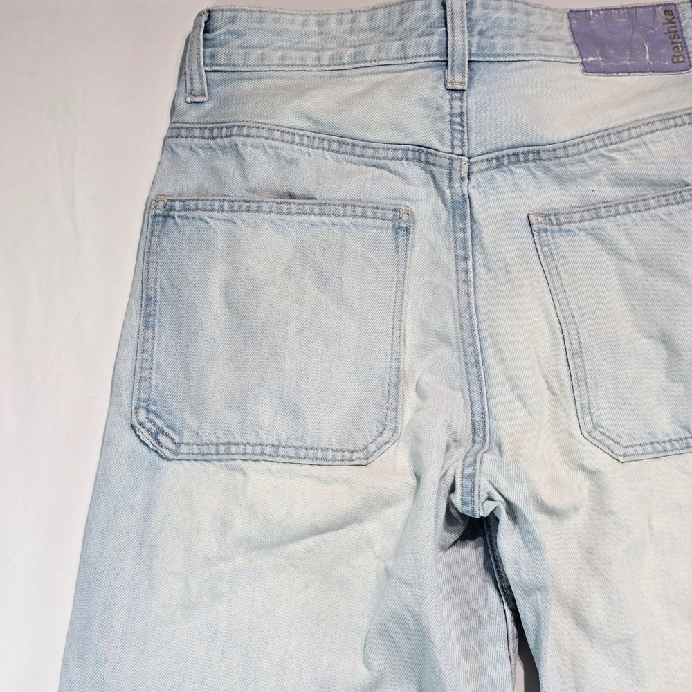 Bershka Carpenter Jeans Mens 30‎ Light Wash Denim Straight Leg Utility Pants - Picture 13 of 16